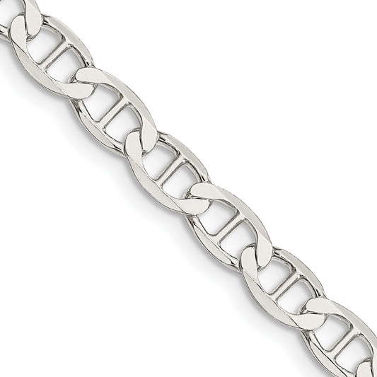 24 Inch Sterling Silver 5.7mm Flat Anchor Chain