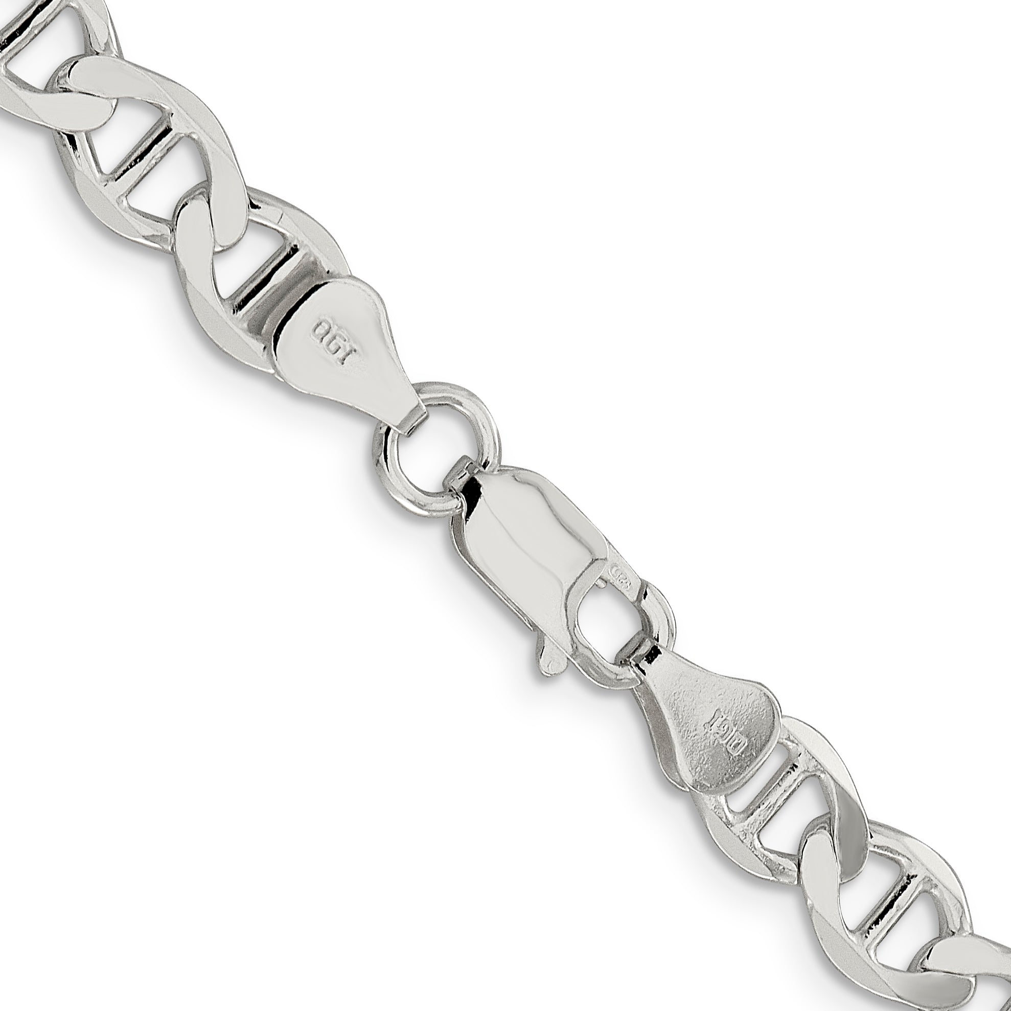 22 Inch Sterling Silver 7.1mm Flat Anchor Chain