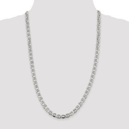 26 Inch Sterling Silver 7.1mm Flat Anchor Chain