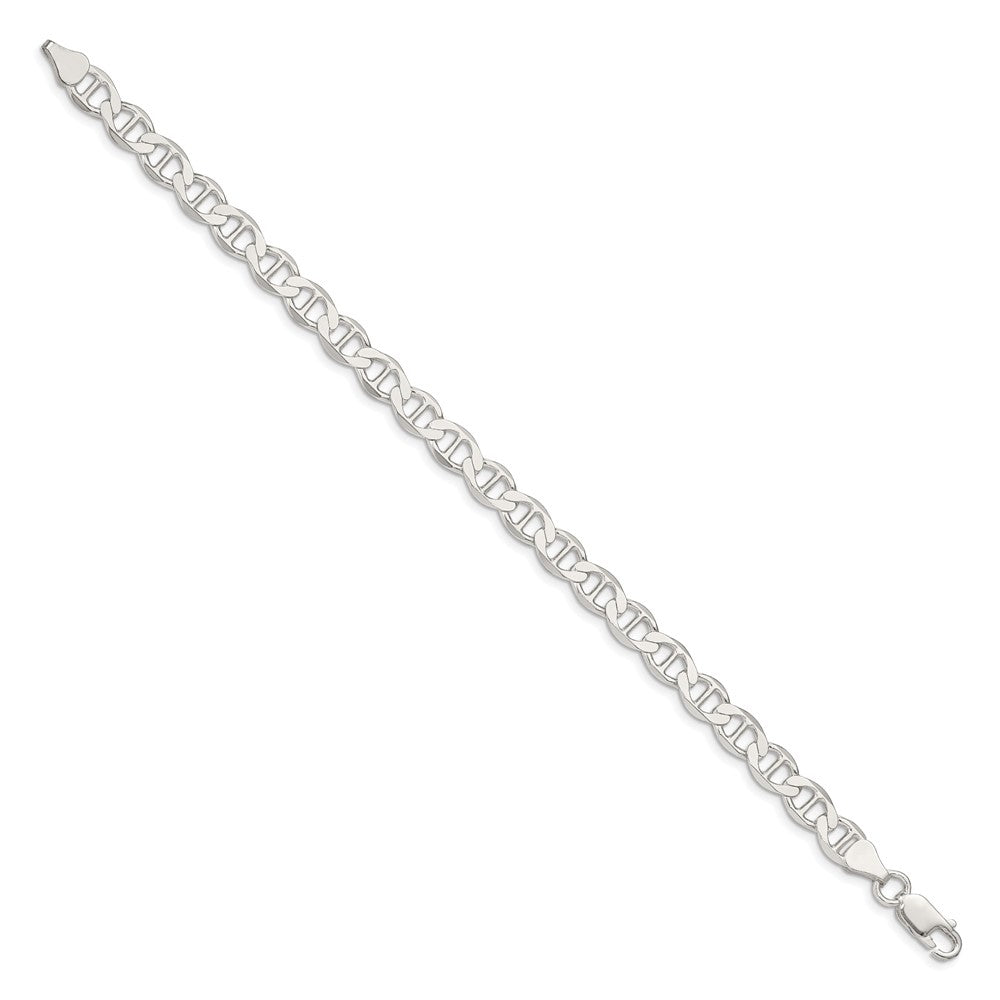 Sterling Silver 7.1mm Flat Anchor Chain Bracelet