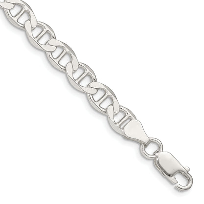 9 Inch Sterling Silver 7.1mm Flat Anchor Chain