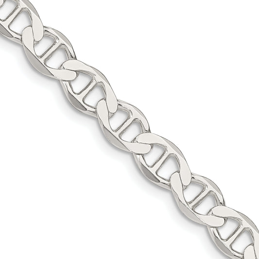 24 Inch Sterling Silver 7.1mm Flat Anchor Chain