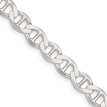 Sterling Silver 7.1mm Flat Anchor Chain Necklace