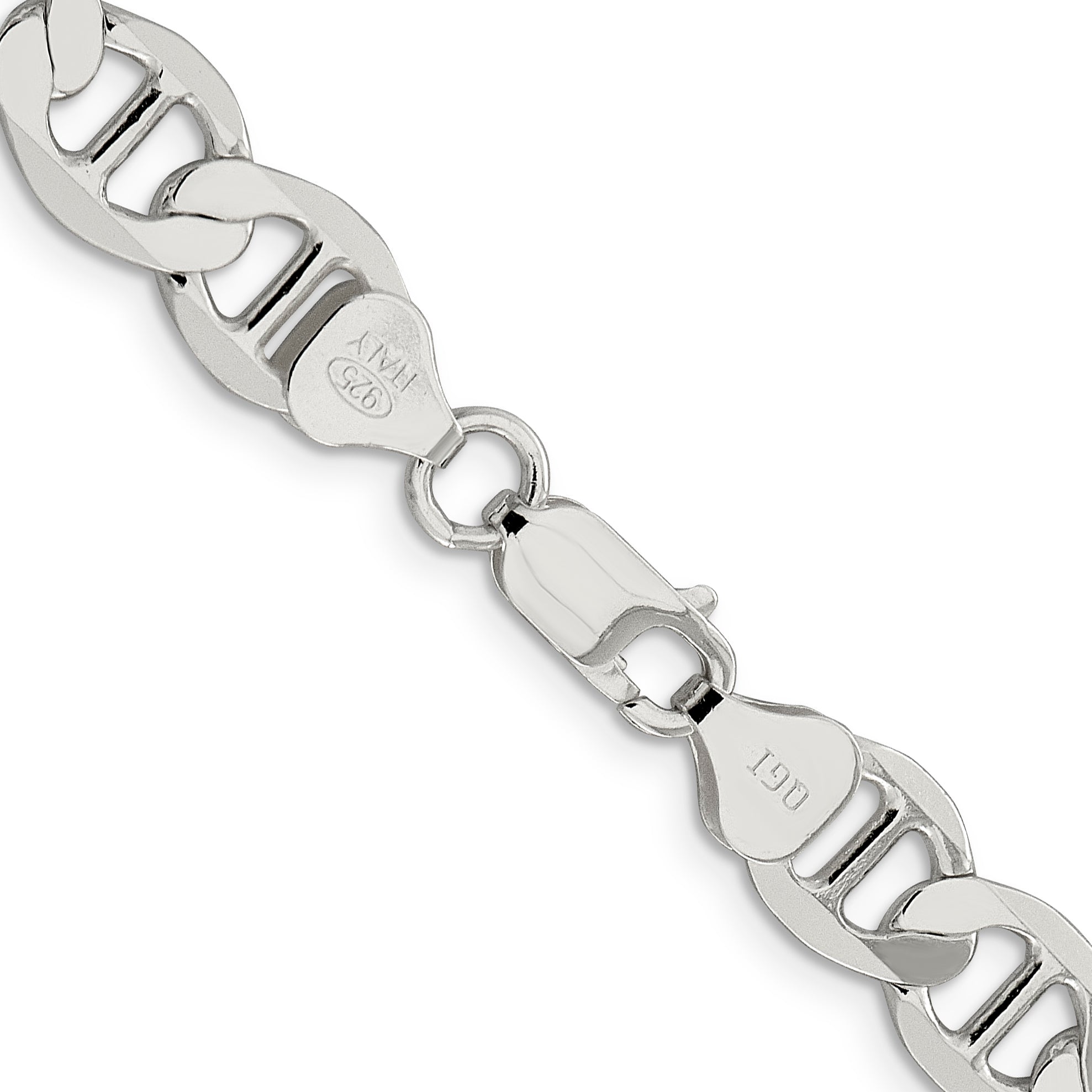 20 Inch Sterling Silver 8.9mm Flat Anchor Chain