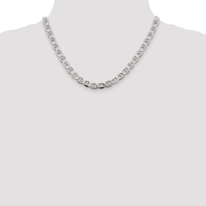 18 Inch Sterling Silver 8.9mm Flat Anchor Chain