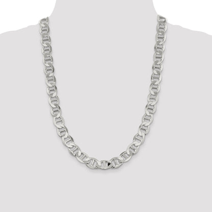 24 Inch Sterling Silver 12.3mm Flat Anchor Chain