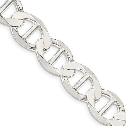 24 Inch Sterling Silver 12.3mm Flat Anchor Chain