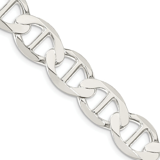 24 Inch Sterling Silver 12.3mm Flat Anchor Chain
