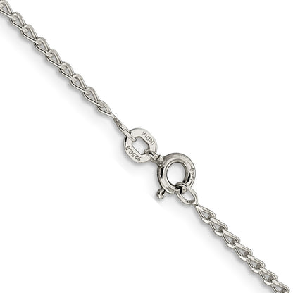 24 Inch Sterling Silver 1.5mm Open Elongated Link Chain Necklace
