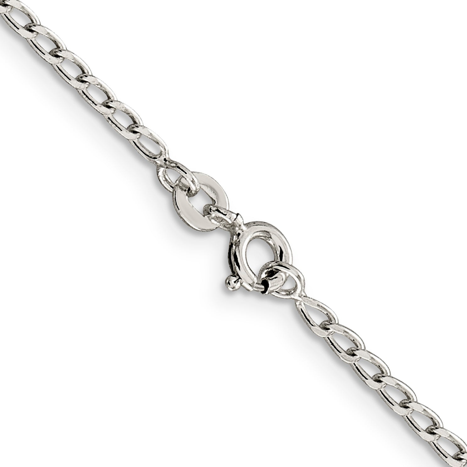 24 Inch Sterling Silver 2mm Open Elongated Link Chain