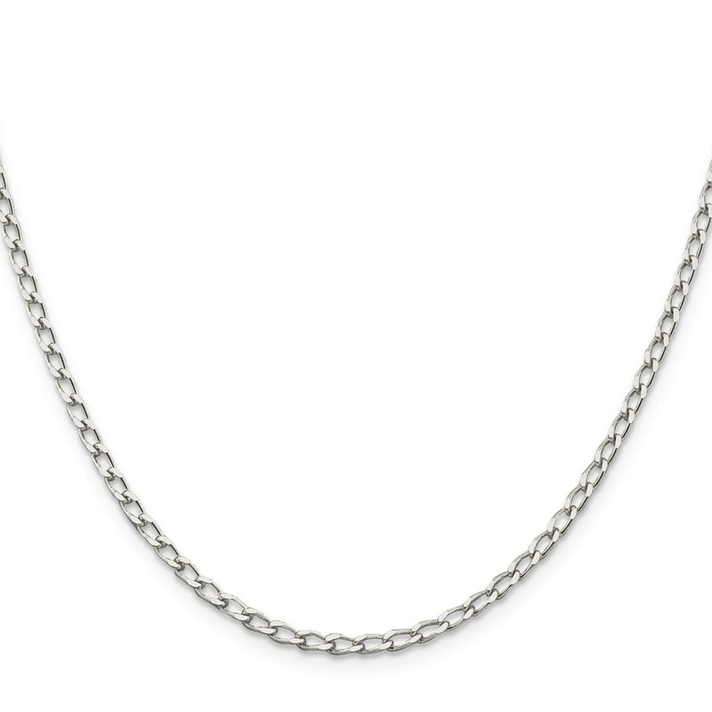 20 Inch Sterling Silver 2.8mm Open Elongated Link Chain Necklace
