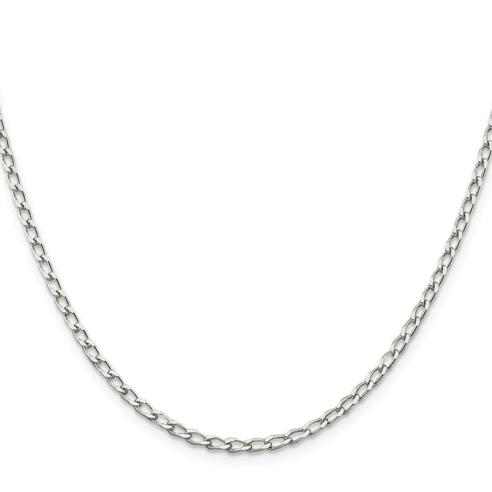 24 Inch Sterling Silver 2.8mm Open Elongated Link Chain Necklace