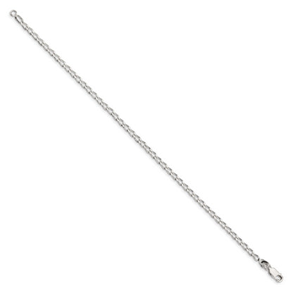 7 Inch Sterling Silver 2.8mm Open Elongated Link Chain