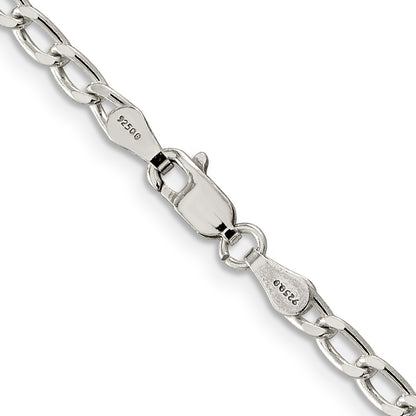 20 Inch Sterling Silver 3.2mm Open Elongated Link Chain