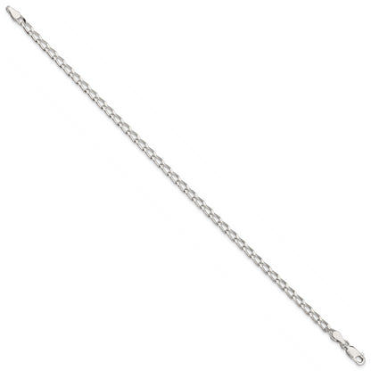 7 Inch Sterling Silver 3.2mm Open Elongated Link Chain