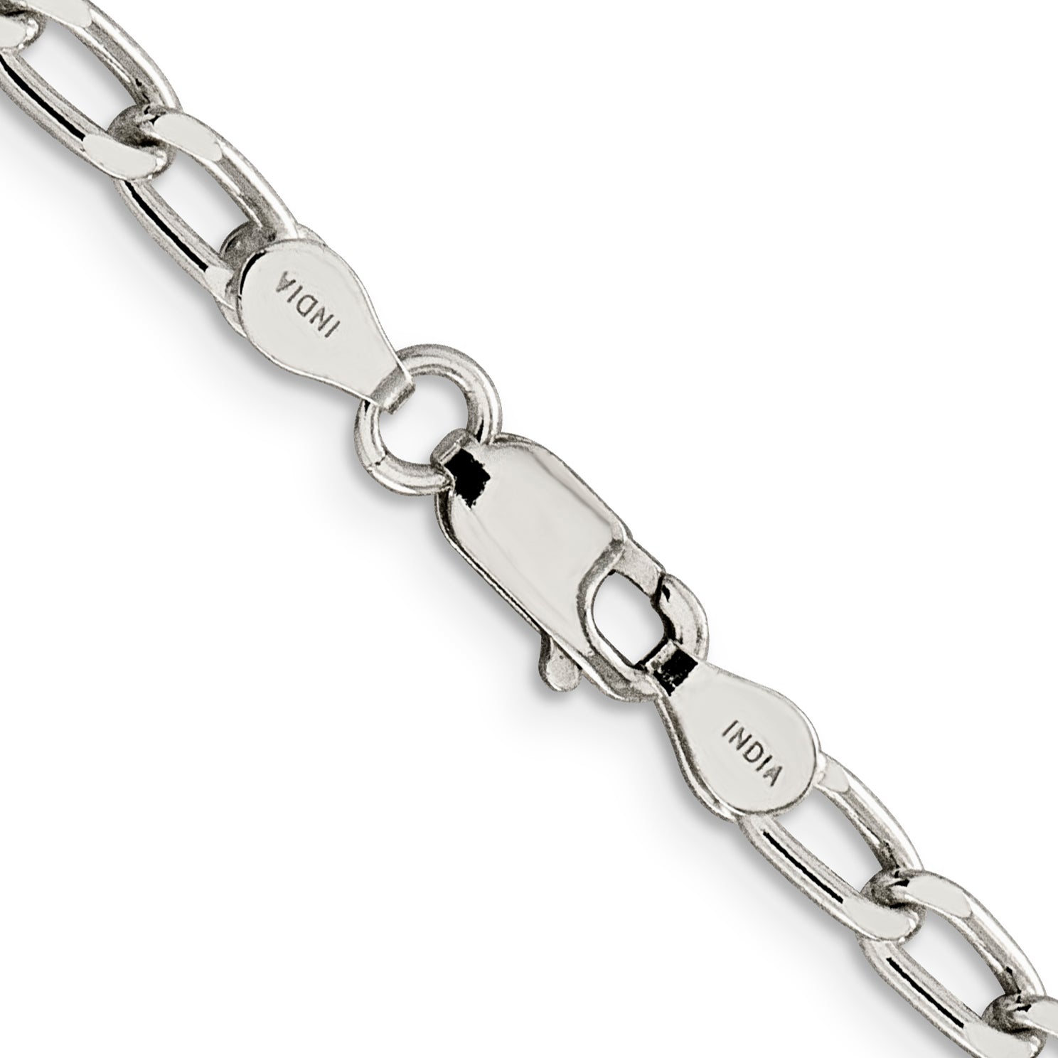 24 Inch Sterling Silver 4.3mm Open Elongated Link Chain