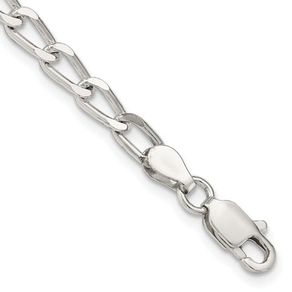7 Inch Sterling Silver 4.3mm Open Elongated Link Chain
