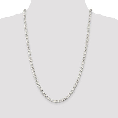 20 Inch Sterling Silver 5.1mm Open Link Chain Necklace