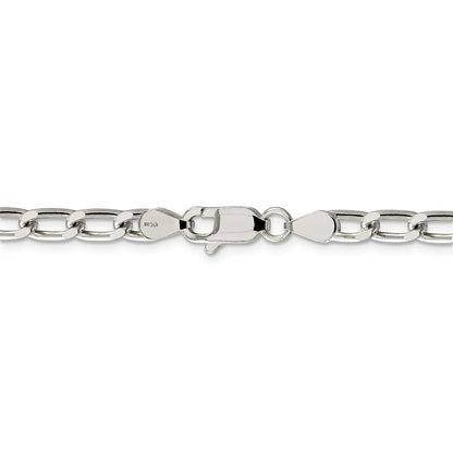 20 Inch Sterling Silver 5.1mm Open Link Chain Necklace
