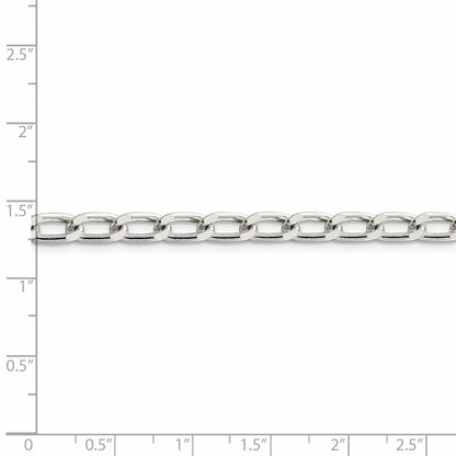 16 Inch Sterling Silver 5.1mm Open Link Chain