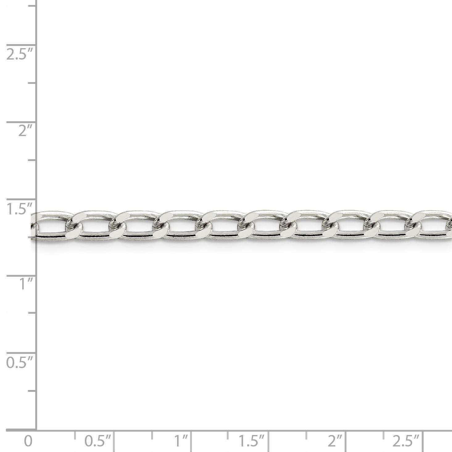 20 Inch Sterling Silver 5.1mm Open Link Chain