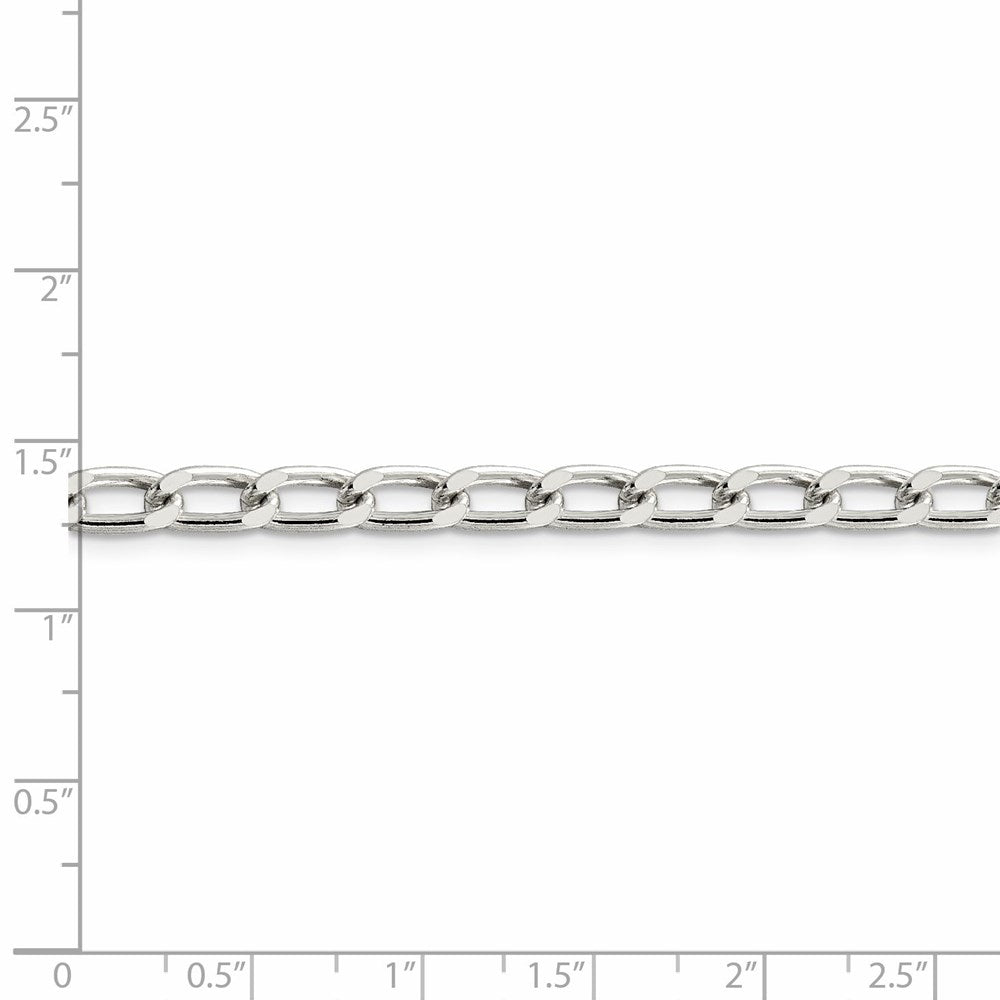 20 Inch Sterling Silver 5.1mm Open Link Chain Necklace