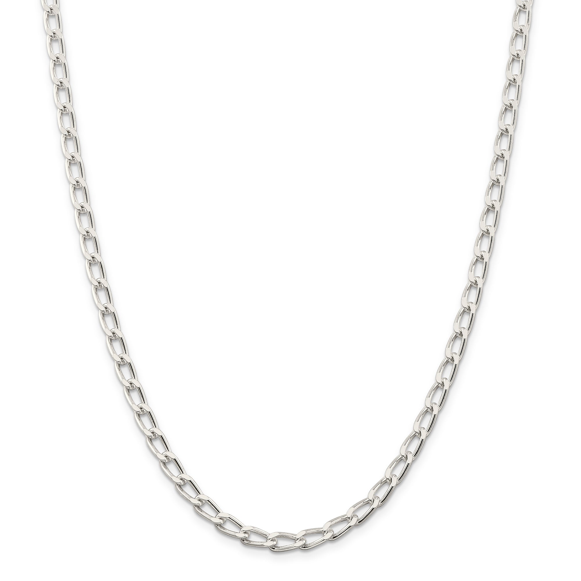 16 Inch Sterling Silver 5.1mm Open Link Chain