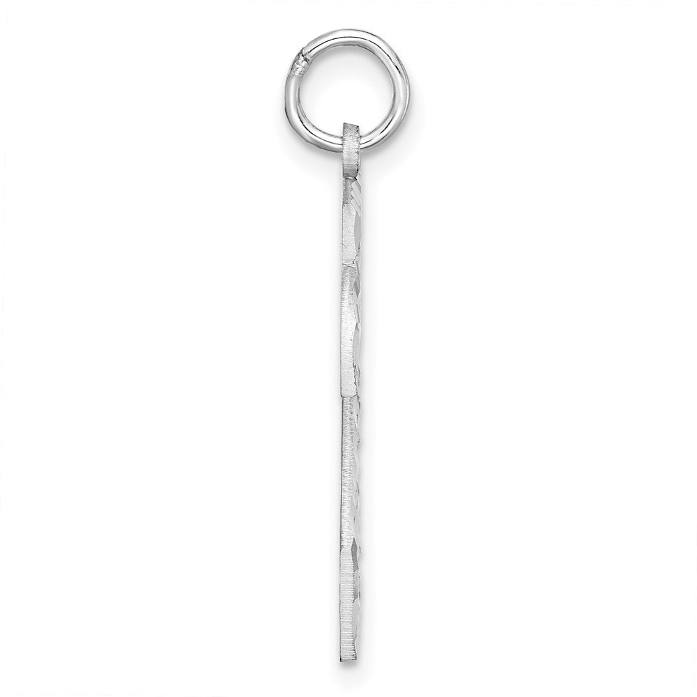 Sterling Silver Rhodium-Plated Large #23 Charm