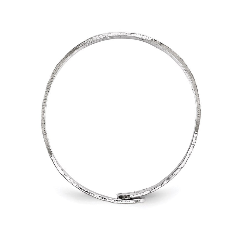 Sterling Silver Rhodium-Plated Adjustable Ring