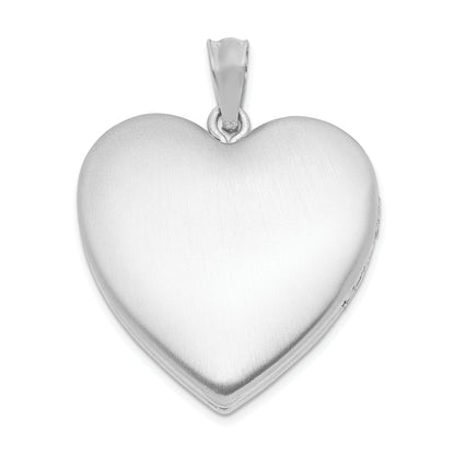 Sterling Silver Rhodium-Plated Always With You Ash Holder Heart Locket