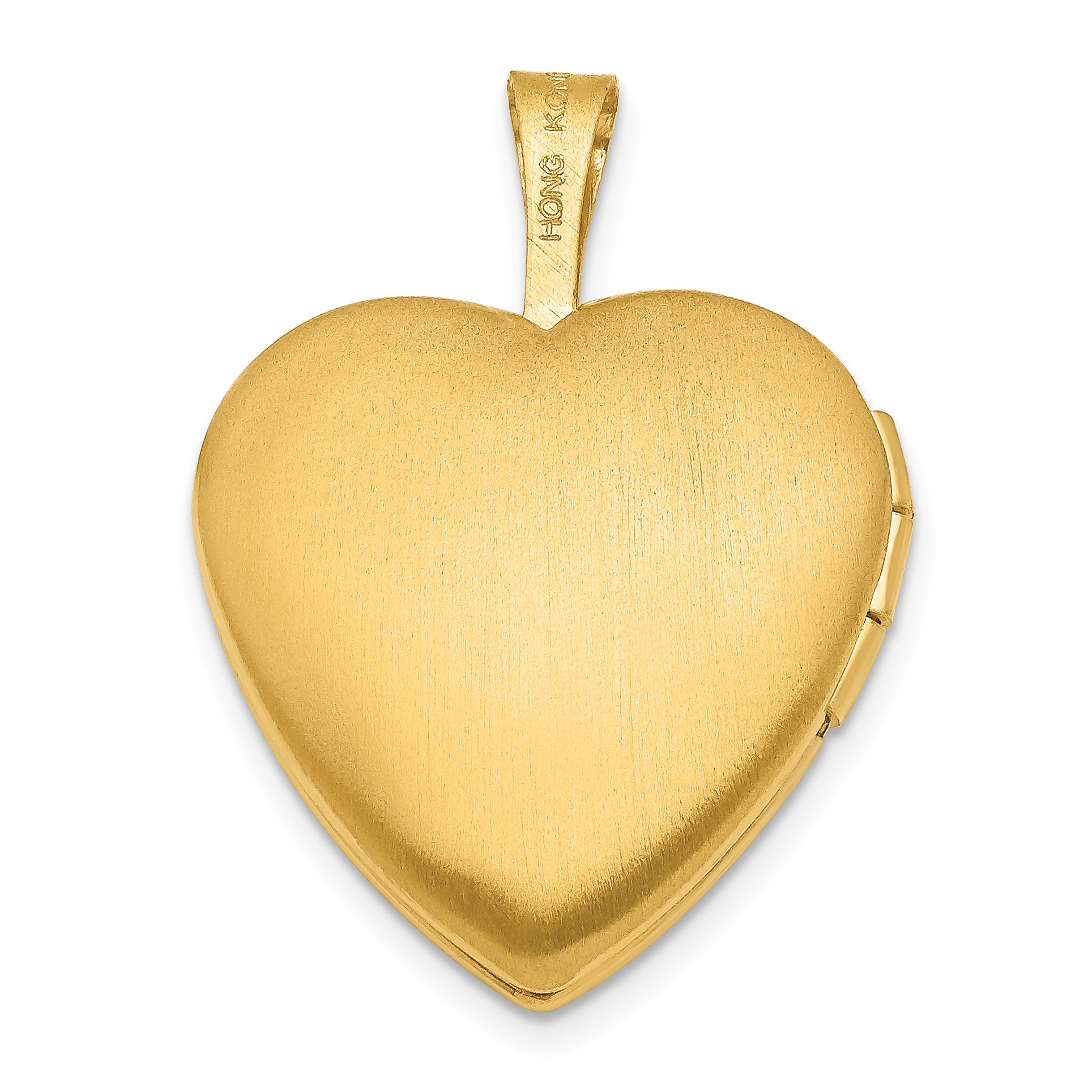 Gold Filled 14/20 1/20 Satin And Polished 2-Frame 15mm Heart Locket