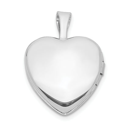 Sterling Silver Rhodium-Plated & Gold Tone Satin D/C Cross Heart Locket