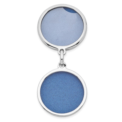 Sterling Silver Rhodium-Plated Cz Stars 20mm Swing Locket