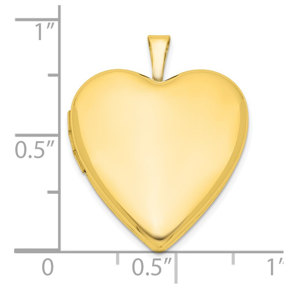 Ss/Gold Plated Sterling Silver Gold-Plated 20mm Polished Front/Satin Back Heart Locket