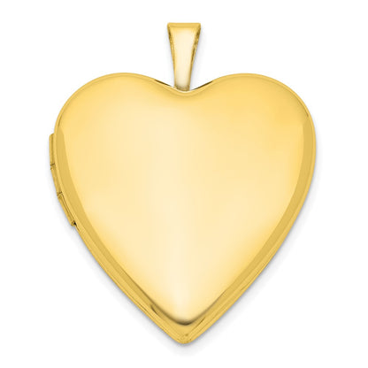 Ss/Gold Plated Sterling Silver Gold-Plated 20mm Polished Front/Satin Back Heart Locket