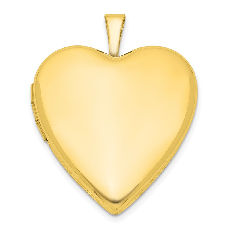 Ss/Gold Plated Sterling Silver Gold-Plated 20mm Polished Front/Satin Back Heart Locket