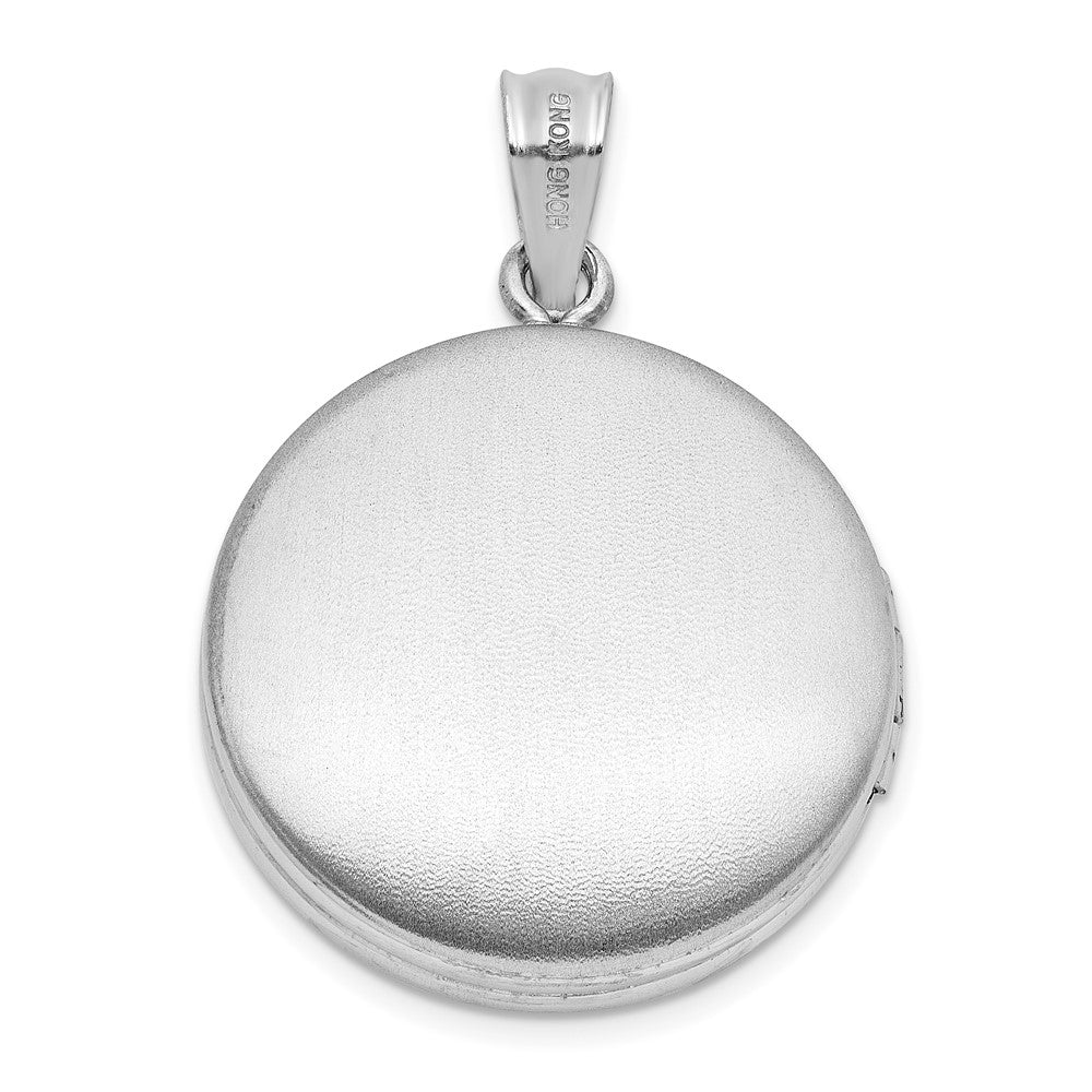 Sterling Silver Rhodium-Plated Celtic Knots 20mm Round Locket