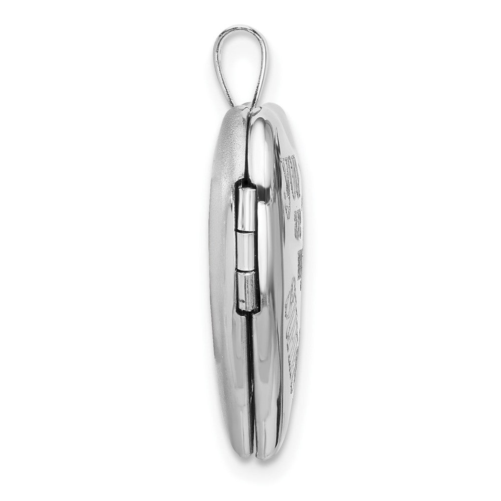Sterling Silver Rhodium Plated You Are My... 20mm/12mm Locket/pendant Set