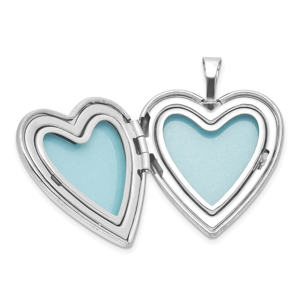 Sterling Silver Rhodium Plated You Are My... 20mm/12mm Locket/pendant Set