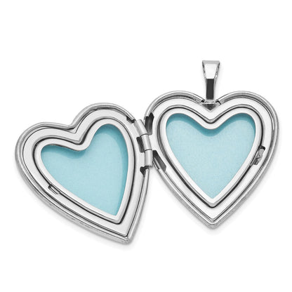 Sterling Silver Rhodium Plated Forever 20mm/12mm Locket/pendant Set