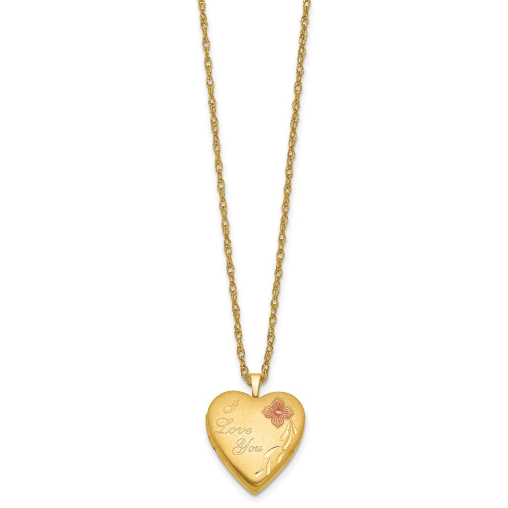 Gold Filled 14/20 1/20 20mm Enameled I Love You Heart Locket Necklace