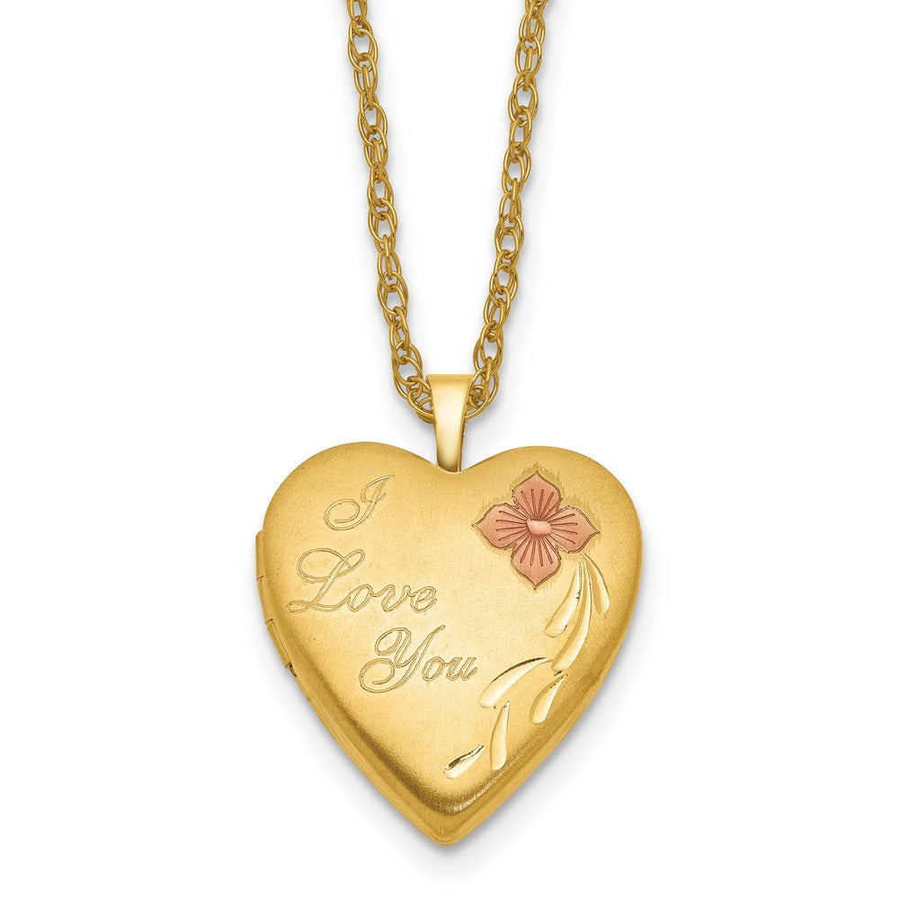 Gold Filled 14/20 1/20 20mm Enameled I Love You Heart Locket Necklace