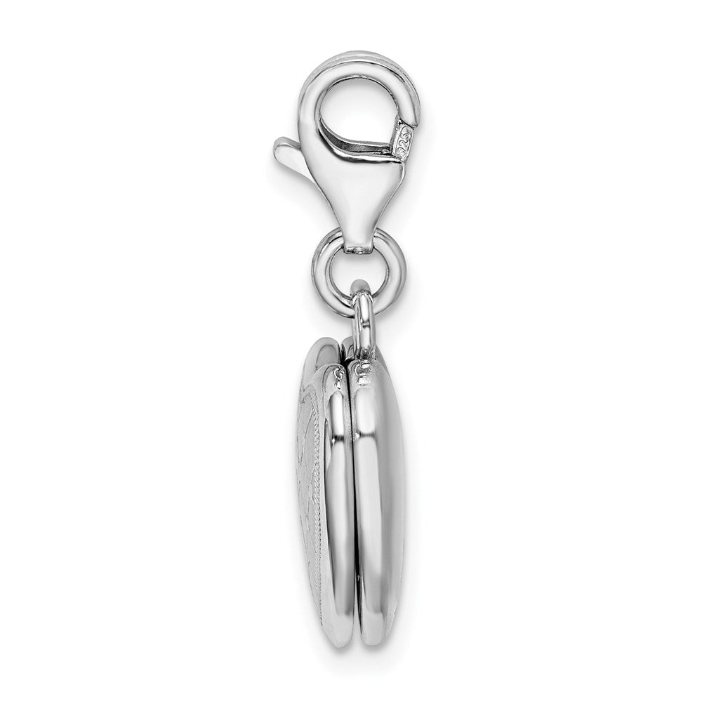 Sterling Silver Gold-Plated Patterned Lobster Clasp 12mm Heart Locket