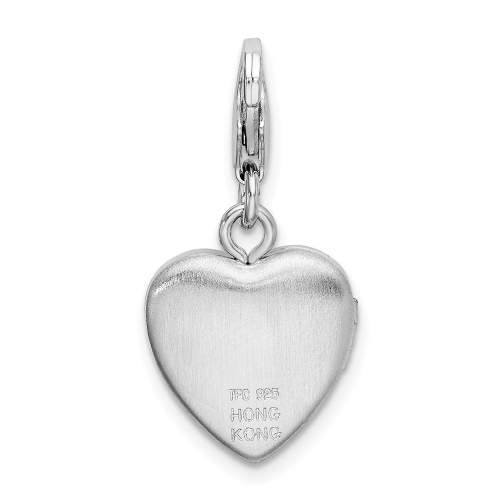 Sterling Silver Gold-Plated Patterned Lobster Clasp 12mm Heart Locket