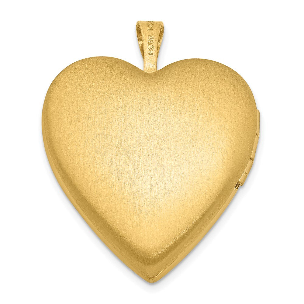 Ss/Gold Plated Sterling Silver Gold-Plated 20mm Claddagh Enameled Heart Locket