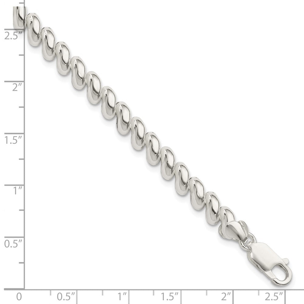7.5 Inch Sterling Silver 7mm San Marco Bracelet