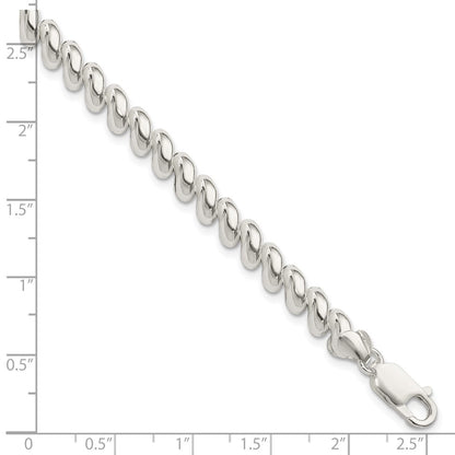 7.5 Inch Sterling Silver 7mm San Marco Bracelet