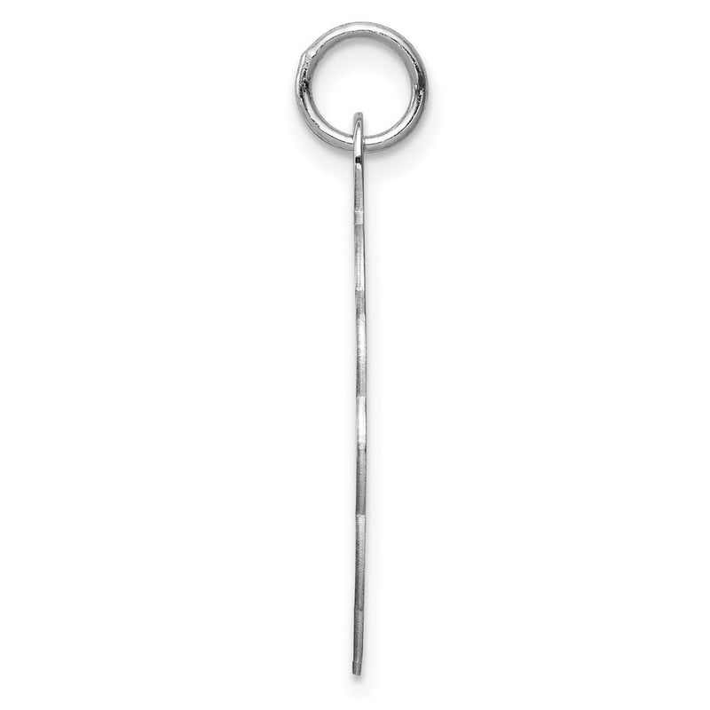 Sterling Silver Rhodium-Plated Engraveable Boy Disc Charm