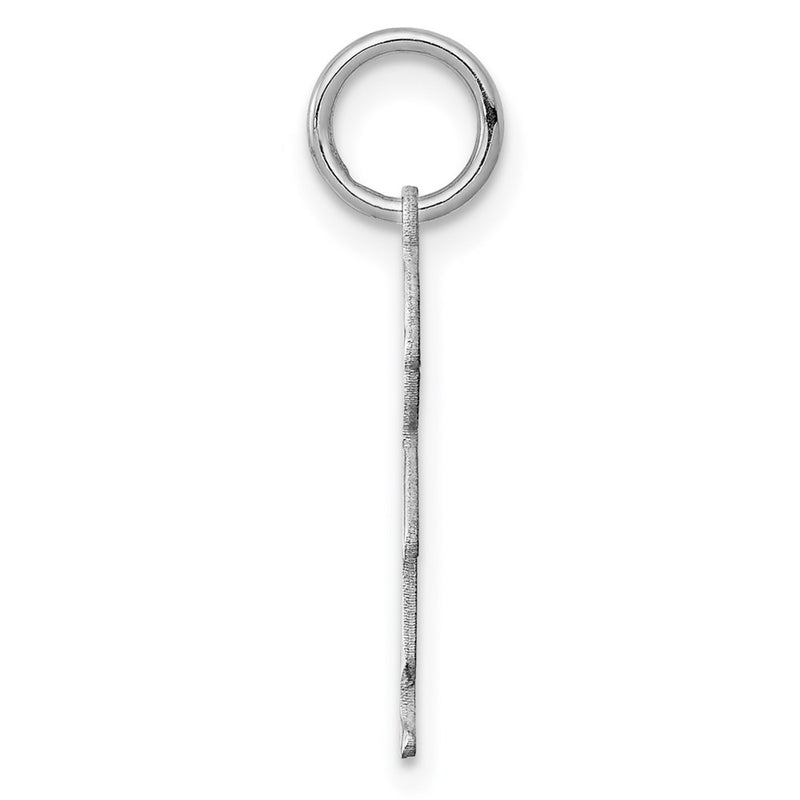 Sterling Silver Rh-Plt Engravable Boy Polished Front/back Disc Charm
