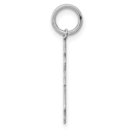Sterling Silver Rhodium Plated Eng. Girl Polished Front/back Disc Charm